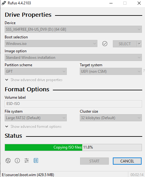 Burning ISO to USB